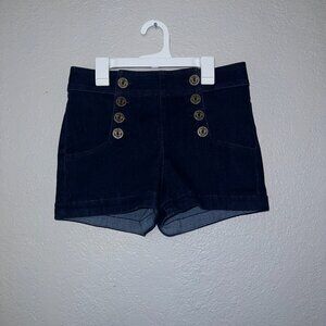 Express Denim Button Down Jean Shorts